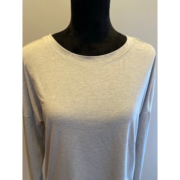 Apana T Shirt Size Small Criss Cross Corset Look Back Hi Low Hem Ragan Sleeves - Picture 5 of 10